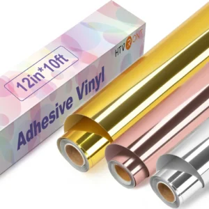12"X10ft/30x300cm HTVRONT Mirror Metallic Adhesive Vinyl Roll