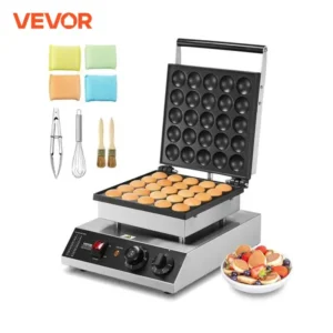 VEVOR Electric Waffle Maker 25PCS Mini Dutch Pancake Maker Kitchen Home Appliance