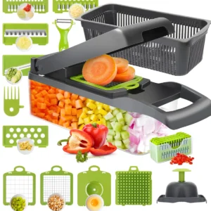 Multifunctional Vegetable Chopper | Food Grater & Slicer | with 16 Accessories