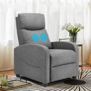 JHK Recliner Theater Lumbar Support Adjustable Modern Padded Seat